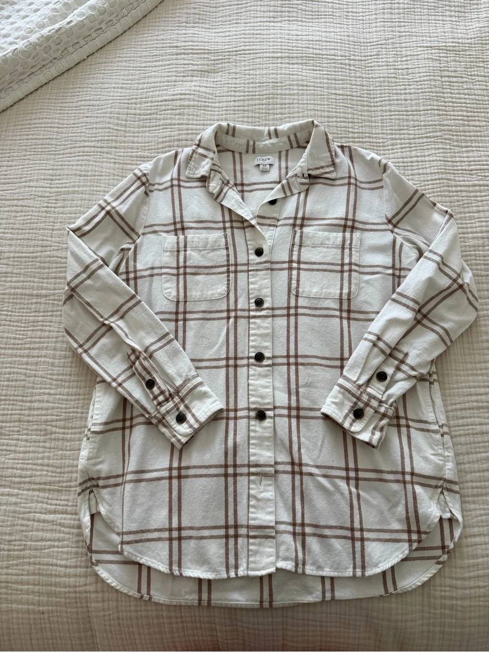 J Crew Plaid Flannel Shacket